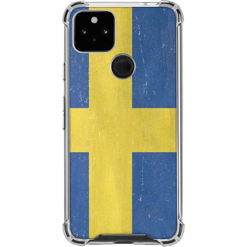 Sweden Flag Distressed Pixel Cases